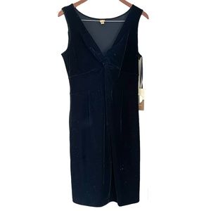 Target Special Edition Velvet Knot Front Velour Dress Black Size Small NWT